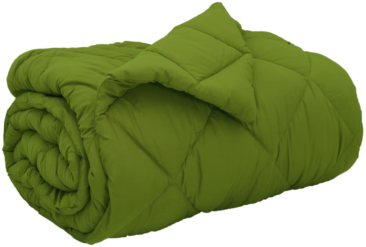 vidaXL - Winter - Duvet - Groen - 140 - x - 220 - cm - Microvezel