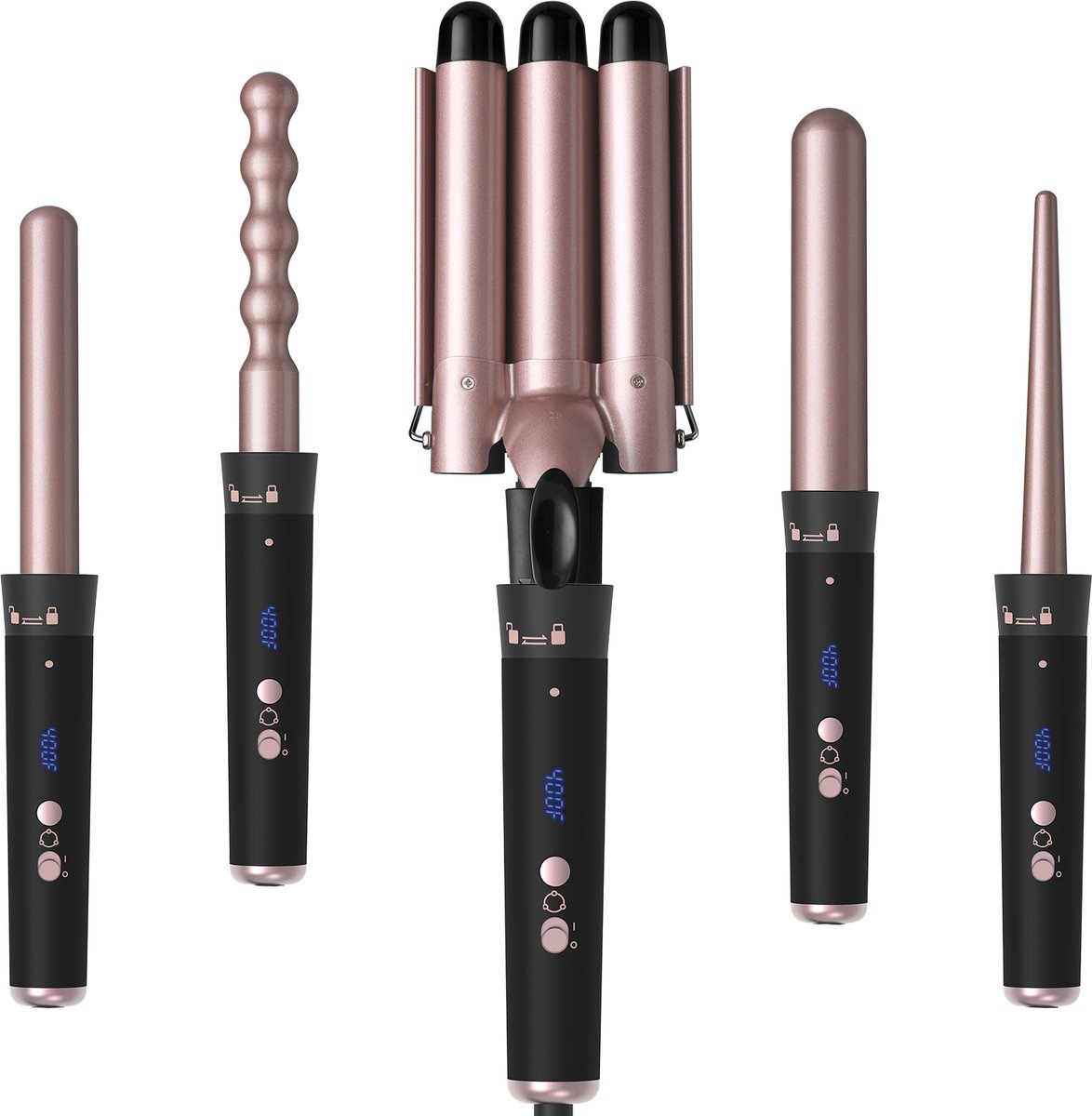 Borlin Dewelling 5-in-1 Krultang Set met Verwisselbare Opzetstukken - Borlin - €36,99