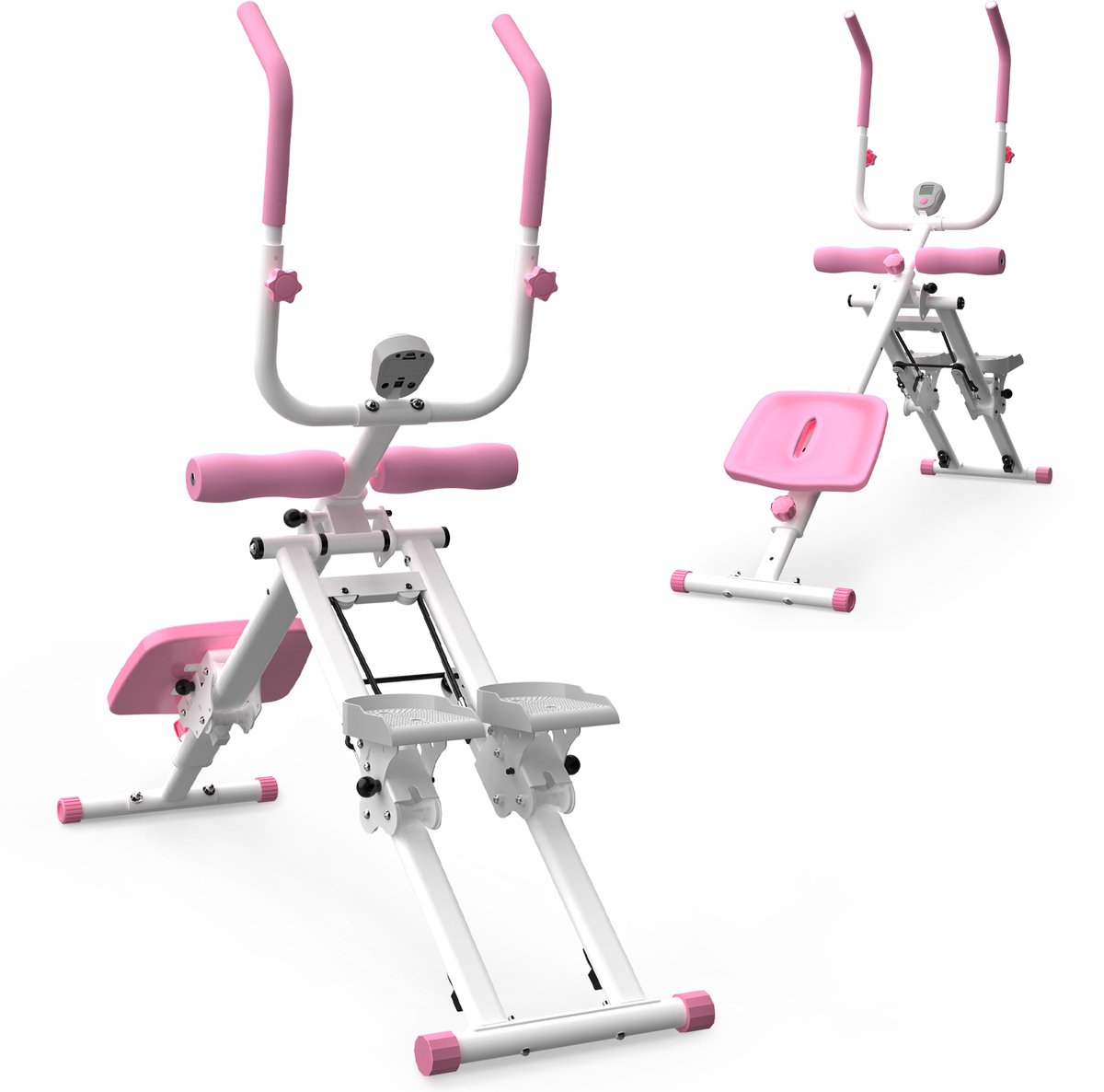 MODFU - Stepper - 2-In-1 - Foldbaar - Thuisgebruik - Roze Wit