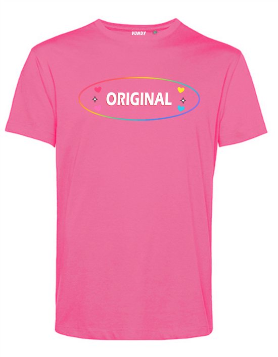 T-shirt Original | Carnaval - Concerten - Pride - Valentijn| Verkleedkleding Volwassenen | roze | maat 4XL
