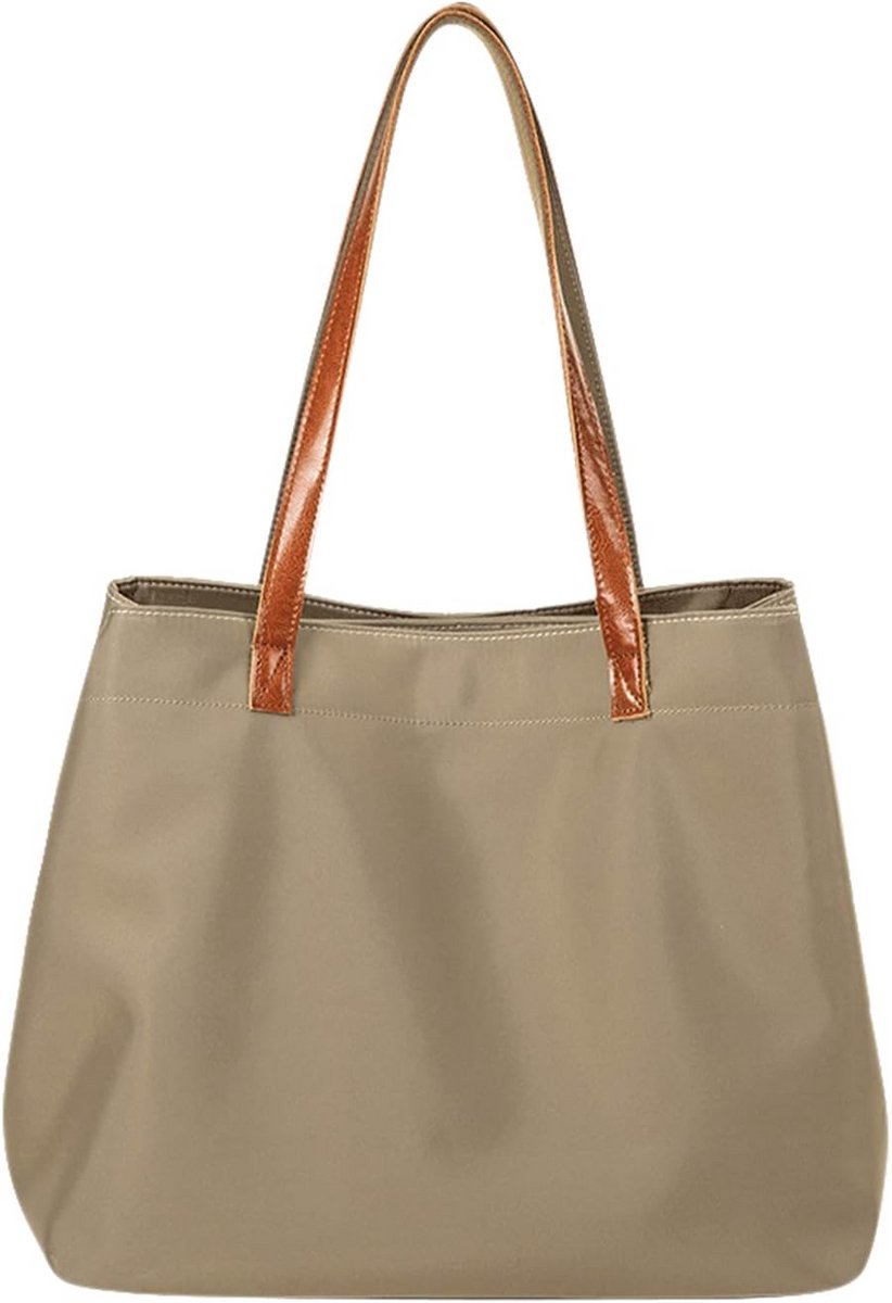 Grote Vintage Schoudertas Dames Tote Bag Waterdicht Nylon voor Laptop 15 Inch – Reizen, Werk en School