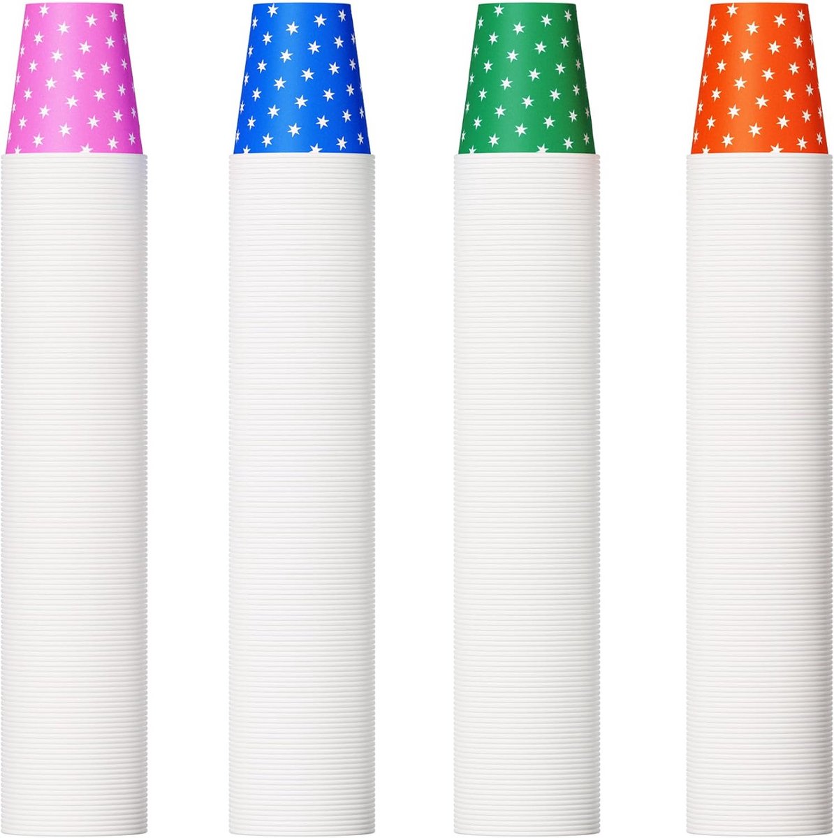 500 Stuks Wegwerpkopjes Papier 5 OZ - Multicolor Voor Feest en Reizen