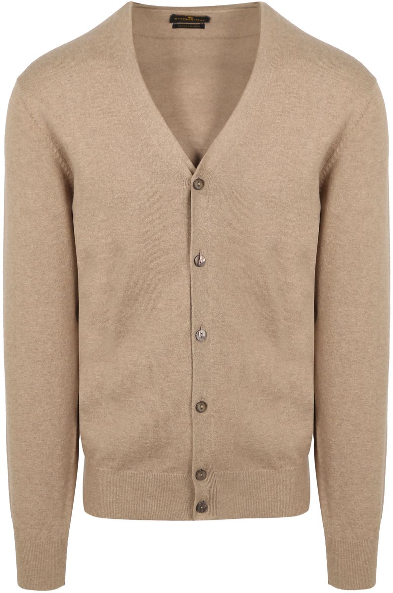 Steppin' Out Vest Cotton Cashmere Camel - Maat XL - Heren - Vest met rits voor Mannen