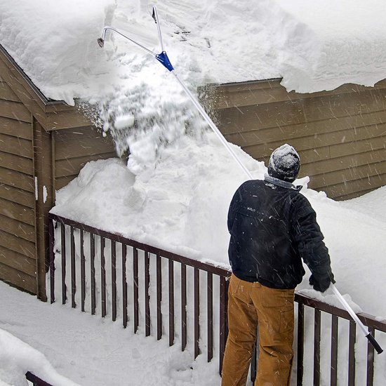 Telescopische Dak Sneeuwruimer Aluminium 6.6 Meter met Glijvlak en Wielen van Merkloos	 — afbeelding 5