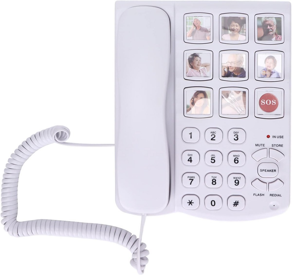 Vaste Telefoon met Grote Knoppen voor Senioren - Handsfree & SOS Functie