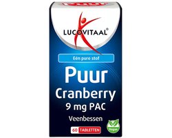 Lucovitaal Cranberry Puur 9mg PAC - 60 tabletten