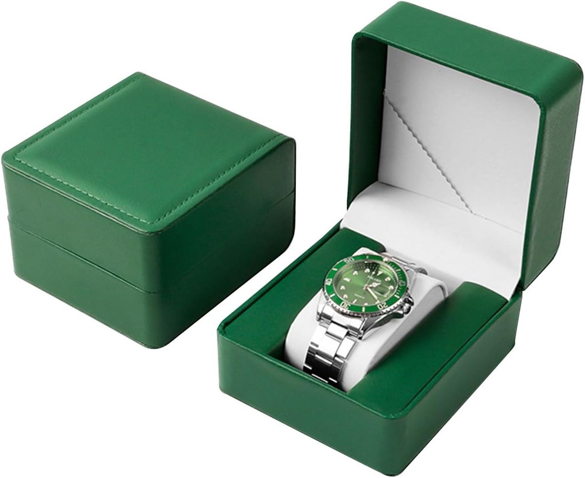 Individuele Horlogedoos - PU-Leer - Met Afneembaar Horlogekussen - Geschikt voor Dames Heren - Groen