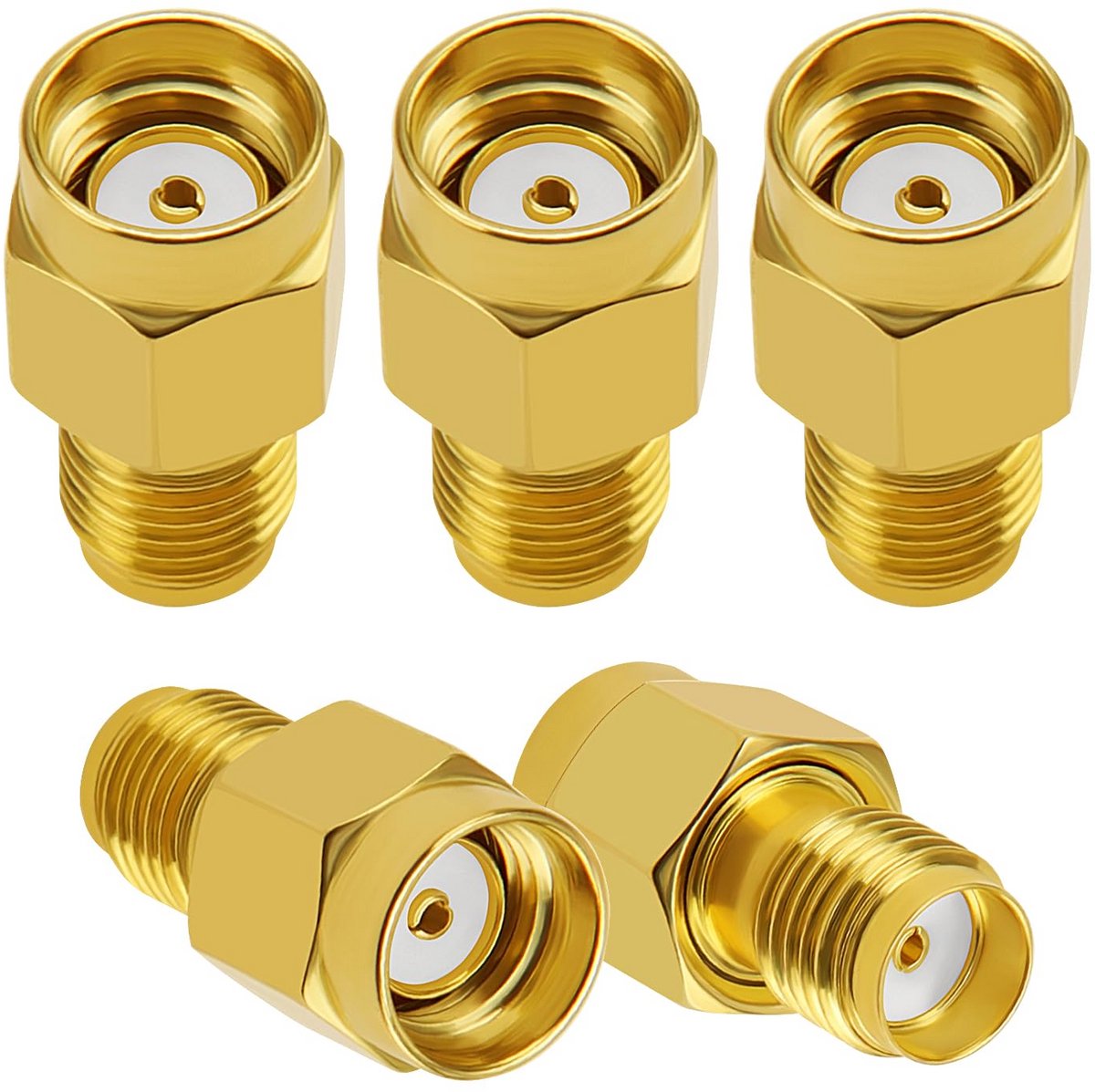 5x SMA Vrouwelijk naar RP-SMA Mannelijk RF Coaxiale Adapter voor WiFi Antenne en Router