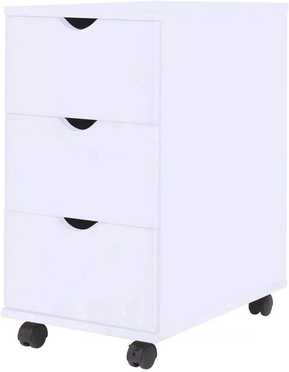 Mobiele Ladeblok met 3 Laden - Compacte Rolcontainer voor Kantoor of Thuis