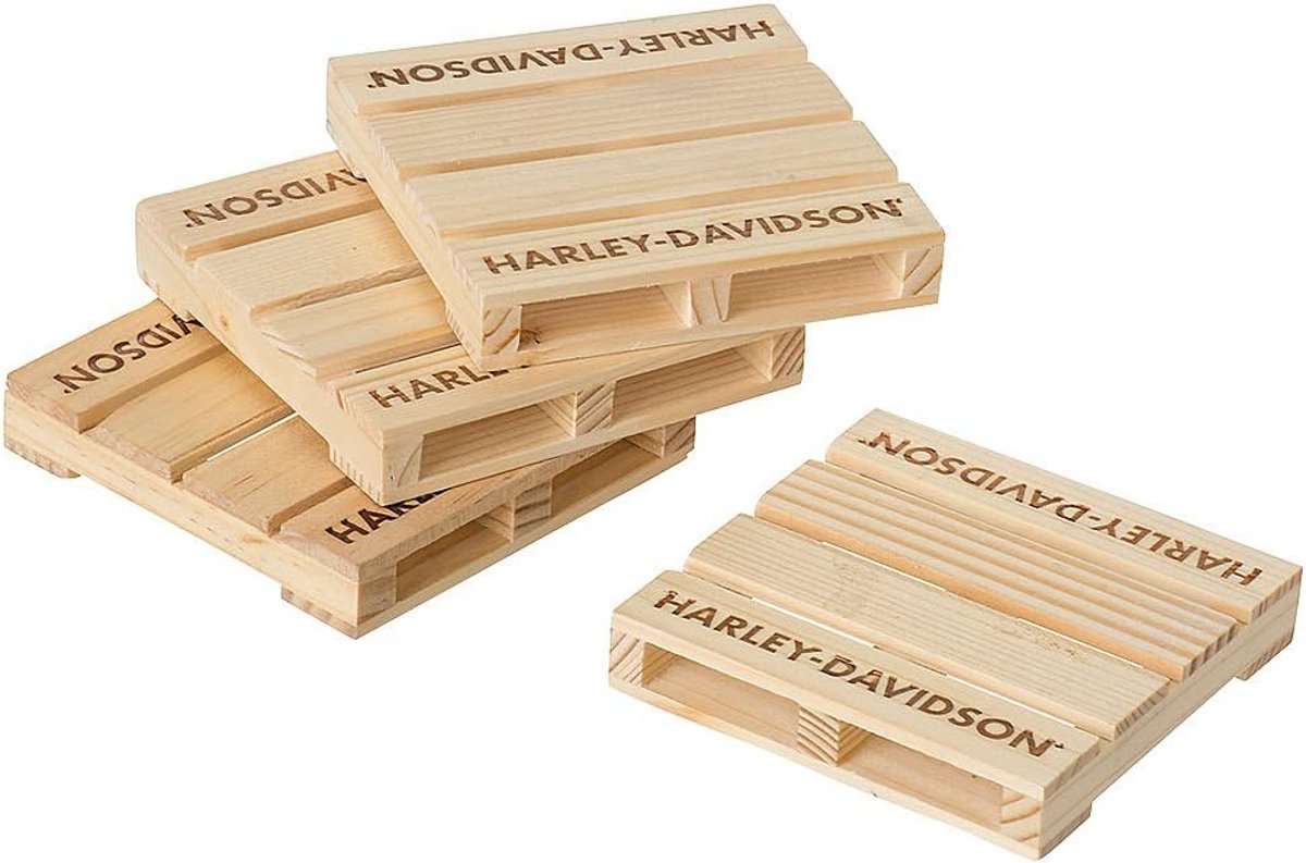 Set van 4 Onderzetters met Pallet Ontwerp