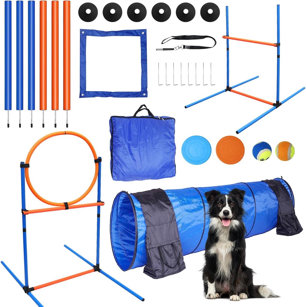 Hondentraining Set - Compleet Agility Parcours voor Binnen en Buiten