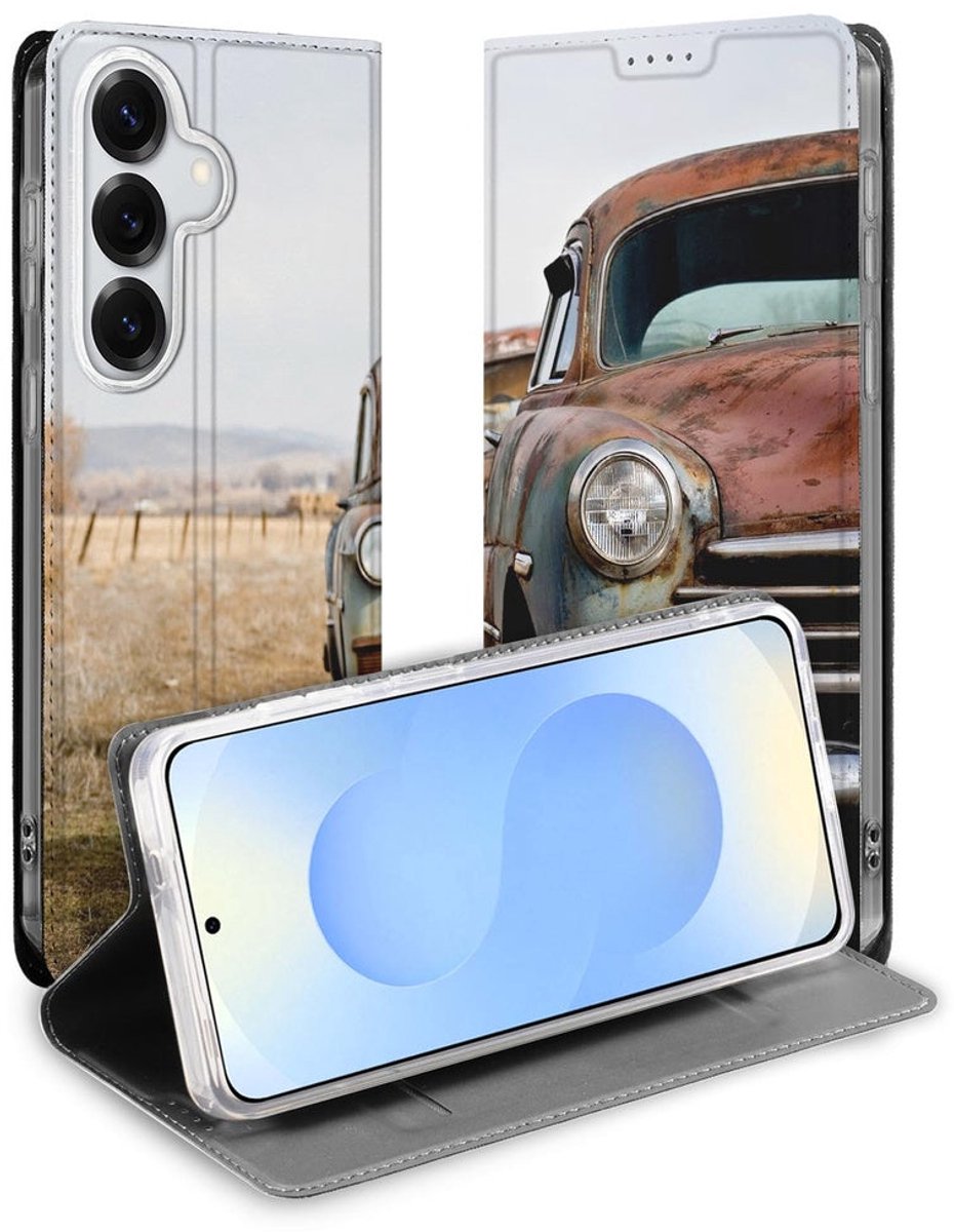 Samsung Galaxy S26 Plus Book Cover Vintage Auto