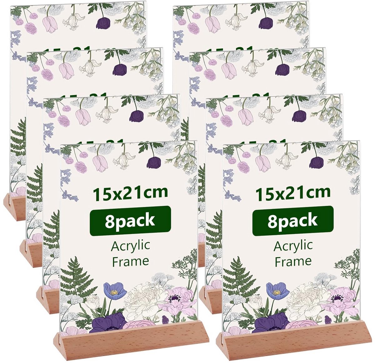 8 Stuks A5 Tafelstandaards voor Menukaarten en Informatie