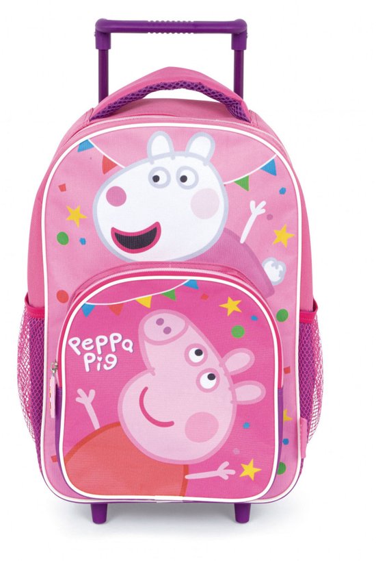 Peppa Pig 24x36x12 Cm Rugzak Met Wielen Roze