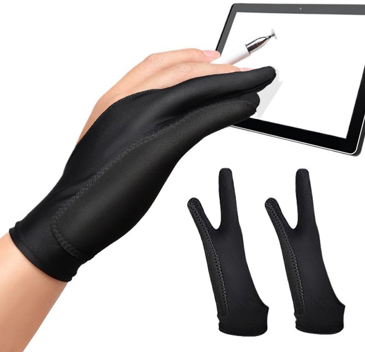 Professionele Tekenhandschoen voor iPad, Tablet en Papier - 2 stuks