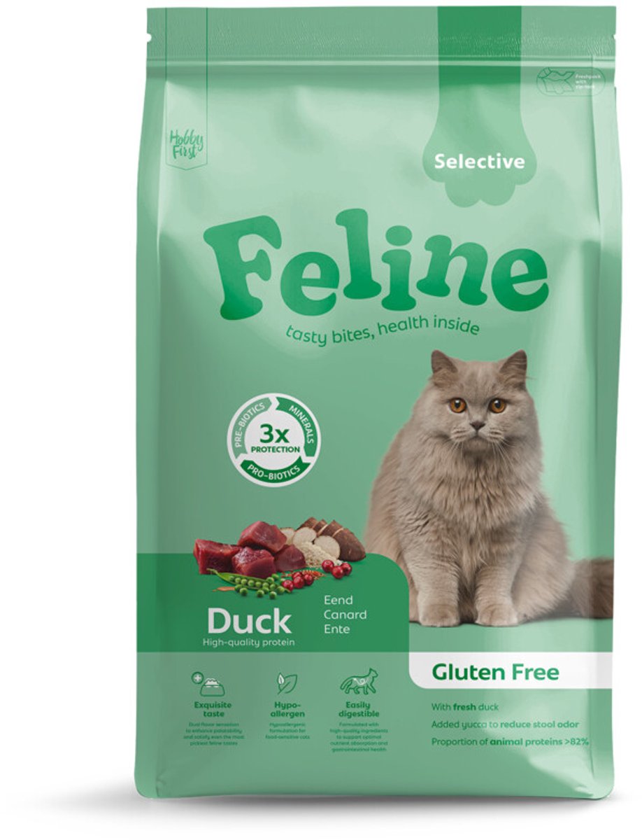HobbyFirst Feline Kattenvoer Droog Sensitive Selective - 4,5 kg