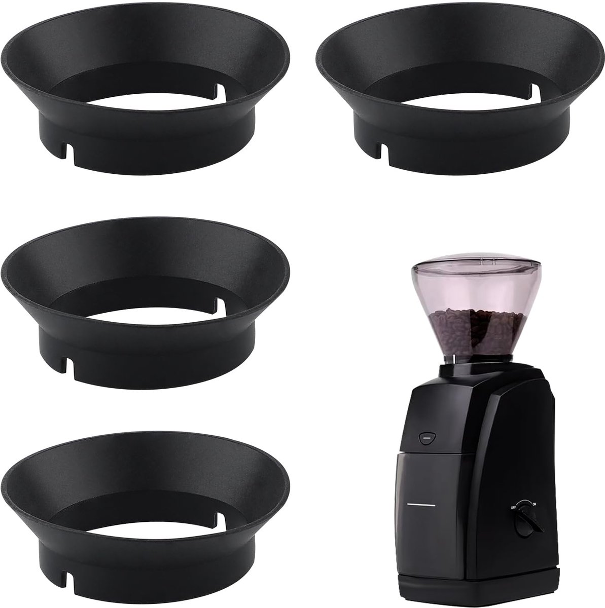 Silicone Gasket Vervangingen voor Koffiemolen - Verhoog de Functionaliteit - 4 Stuks