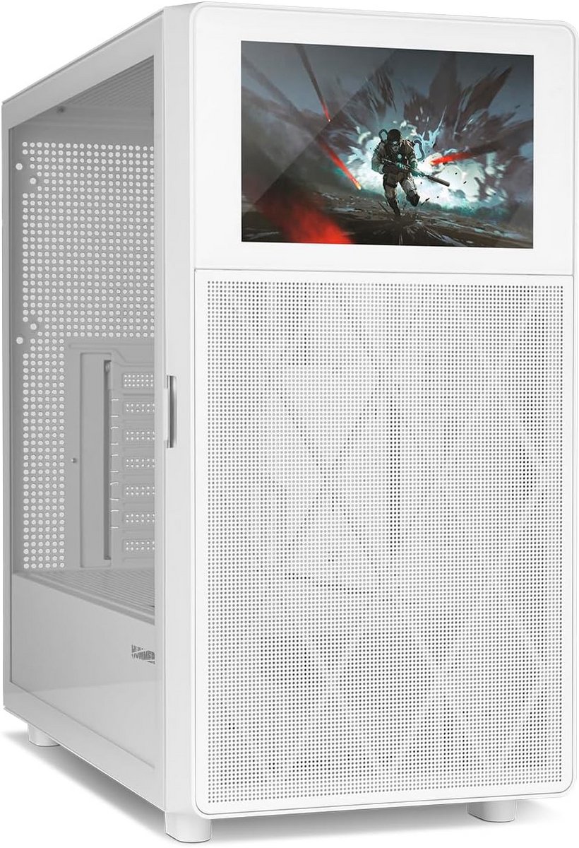 PC Behuizing met 8" LCD Scherm en Gehard Glas Paneel