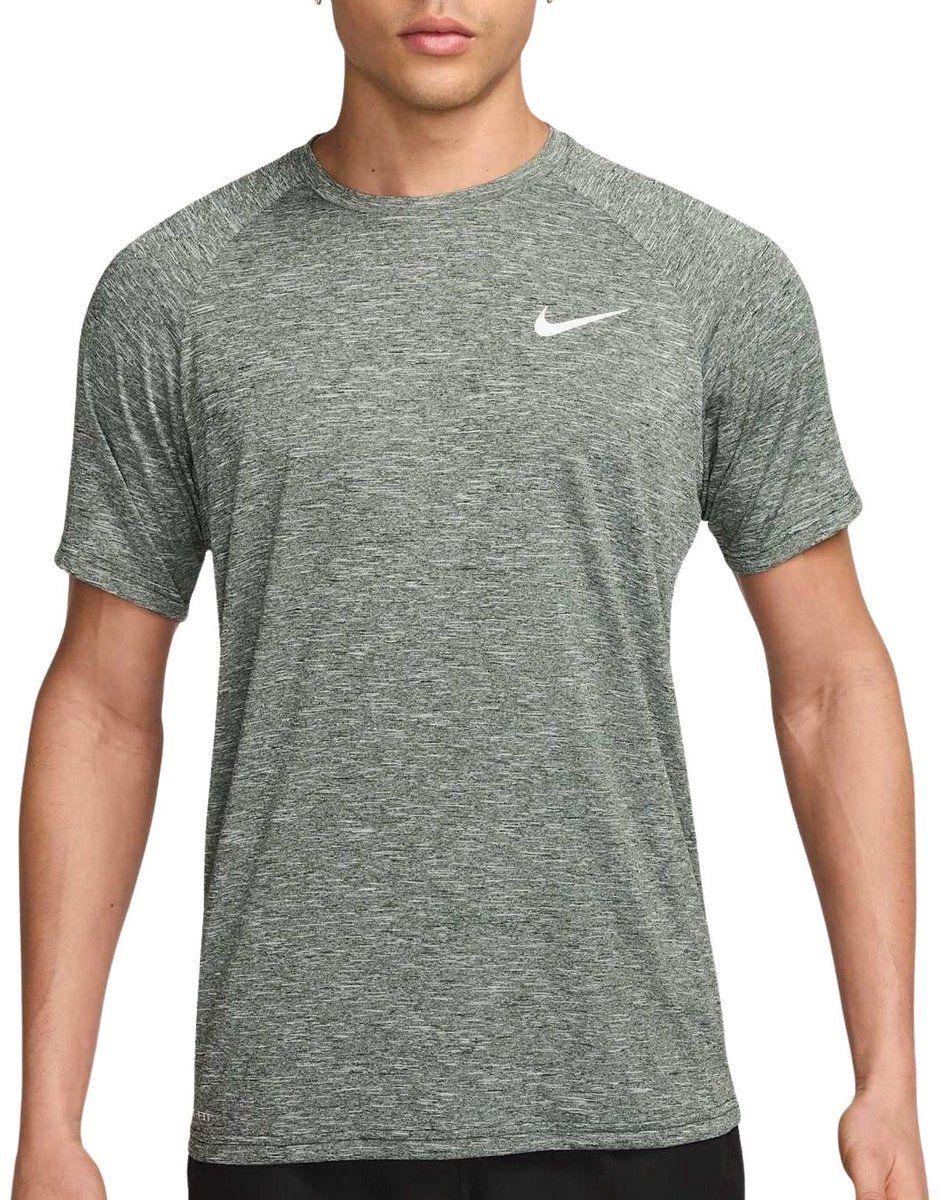 Nike Heathered SS Hydroguard Shirt Heren Donkergroen