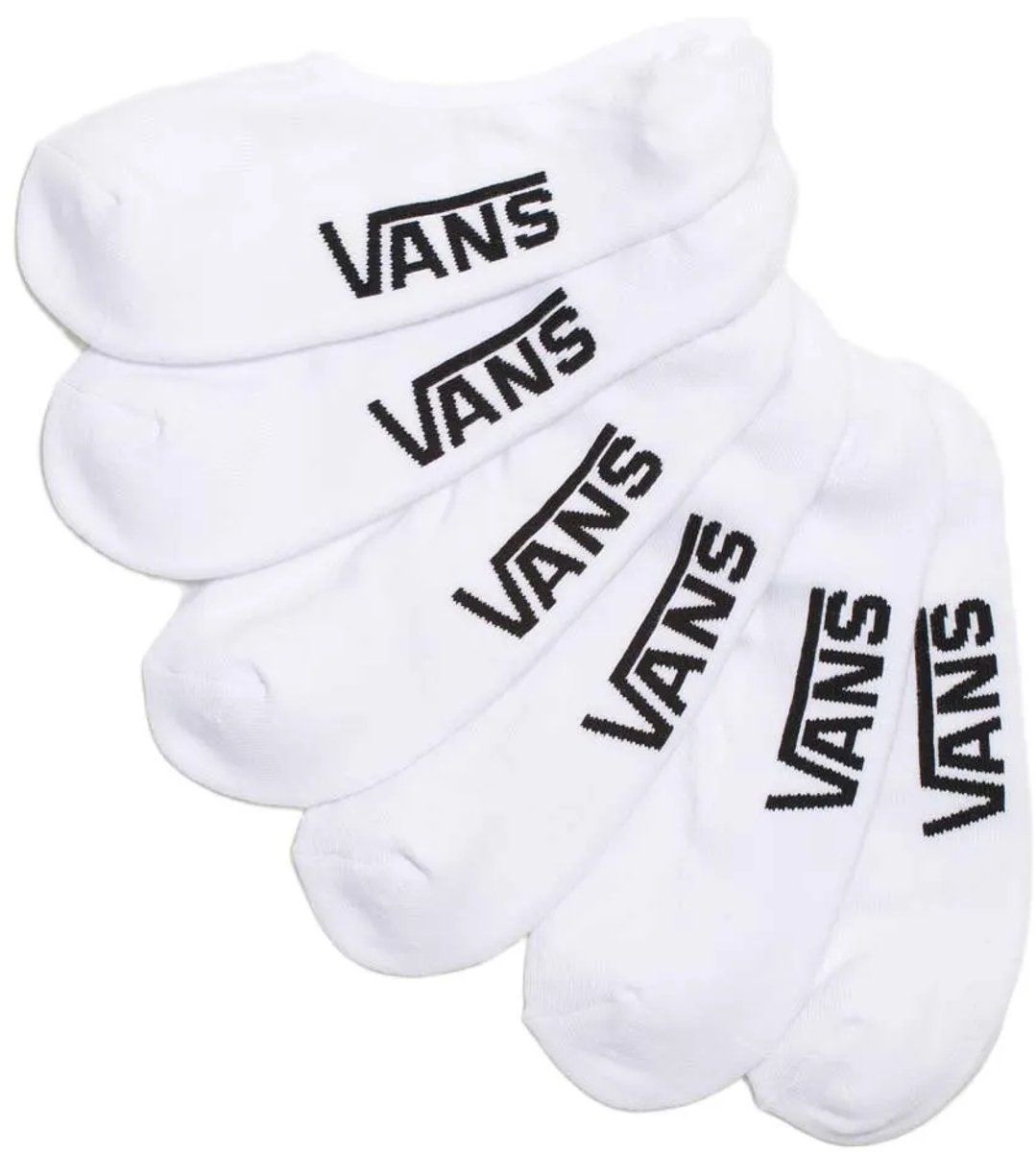 Vans Classic Onzichtbare Sokken 3 Eenheden 1/2-42 Wit