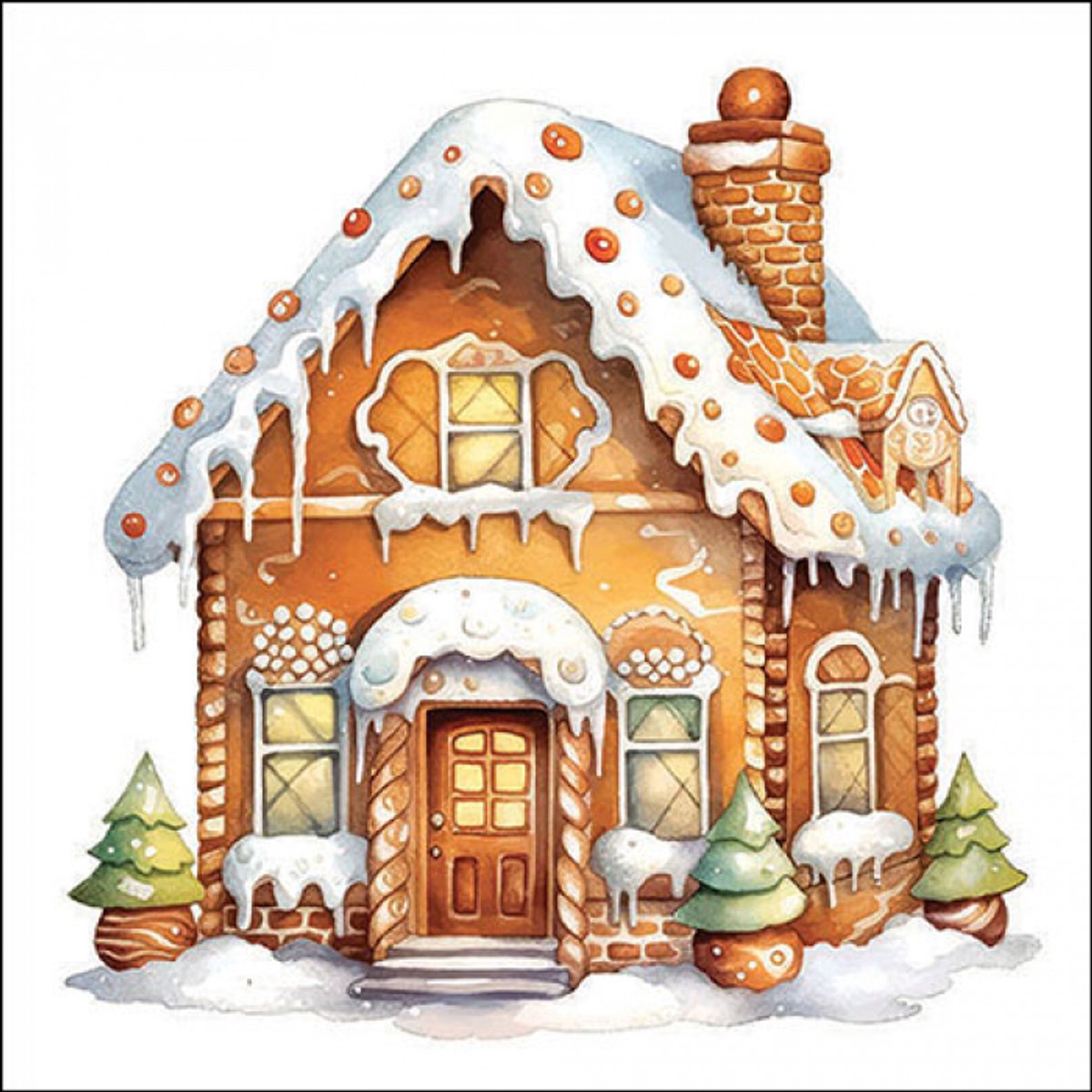 Ambiente - Lunch servetten - Gingerbread house