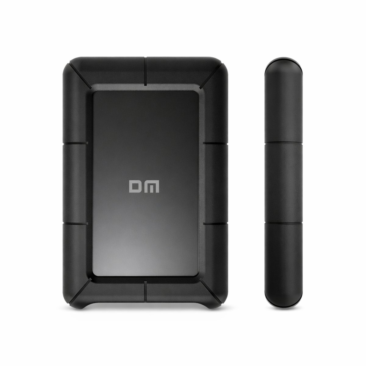 DM Externe harde schijf 500GB - USB-C - Stootvaste HDD voor professioneel gebruik - Zwart