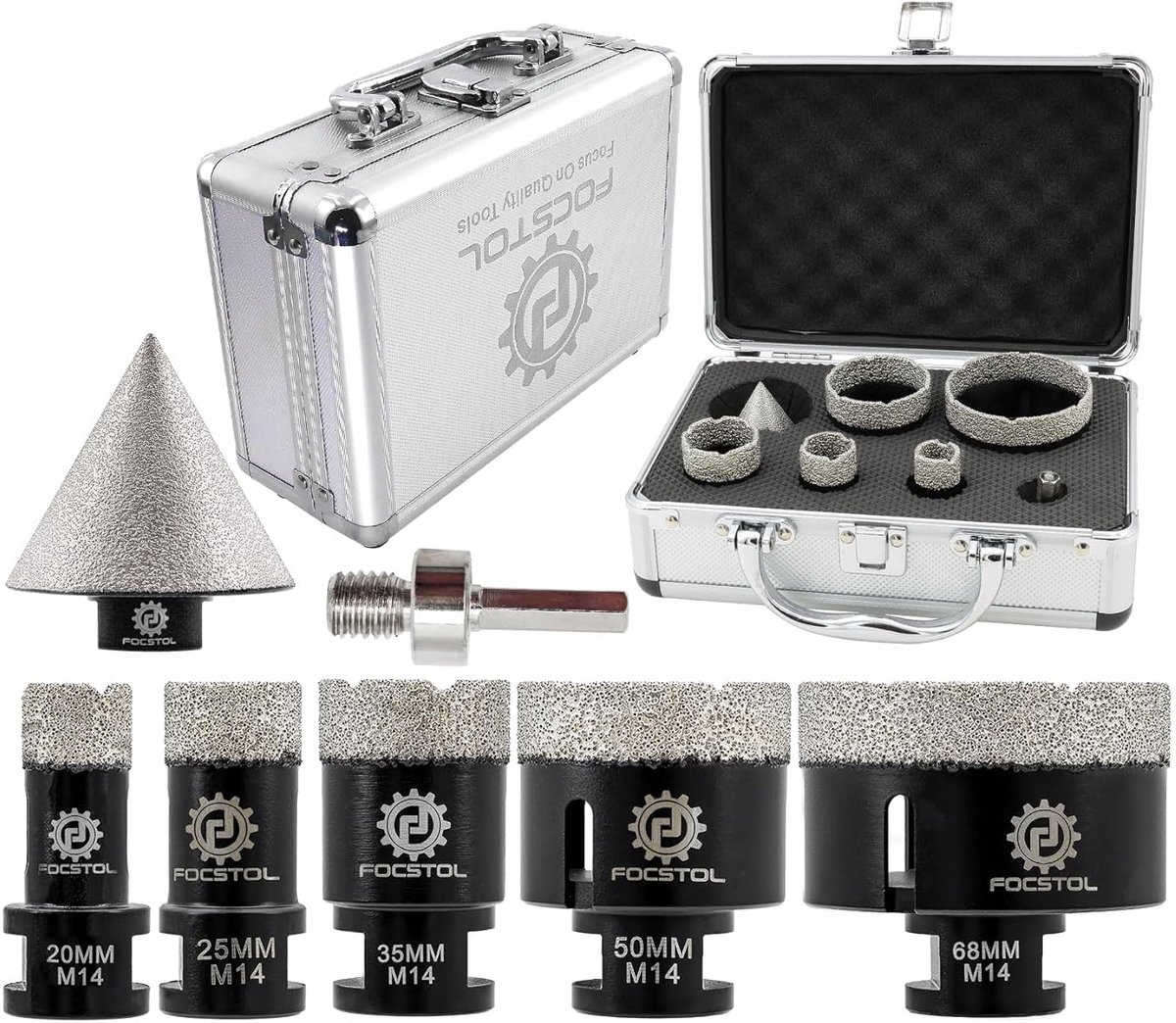 Diamant Tegelboor Set 7 Delig voor Porselein Keramiek Graniet en Steen