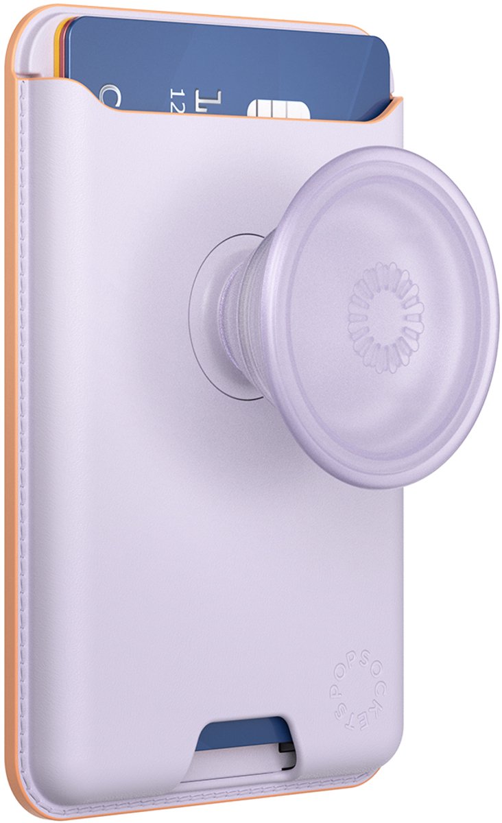 PopSockets, Hoesje geschikt voor Universele Smartphone - PopWallet Softgoods Series MagSafe, Lavendel