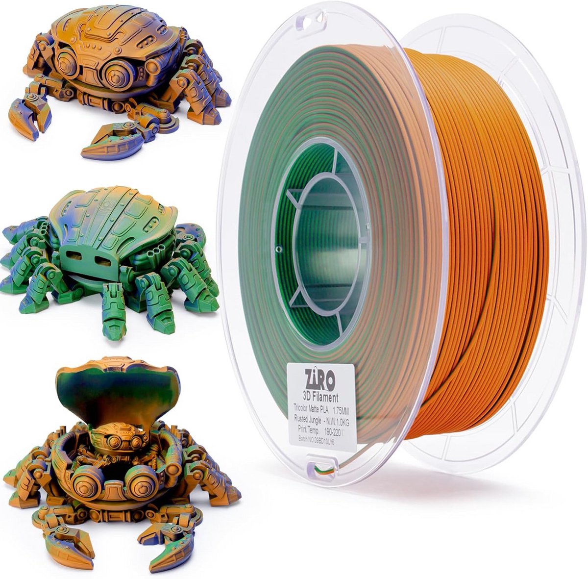 Glanzend Regenboog PLA Filament 1.75mm - Kleurverloop 3D Printer Materiaal 1kg