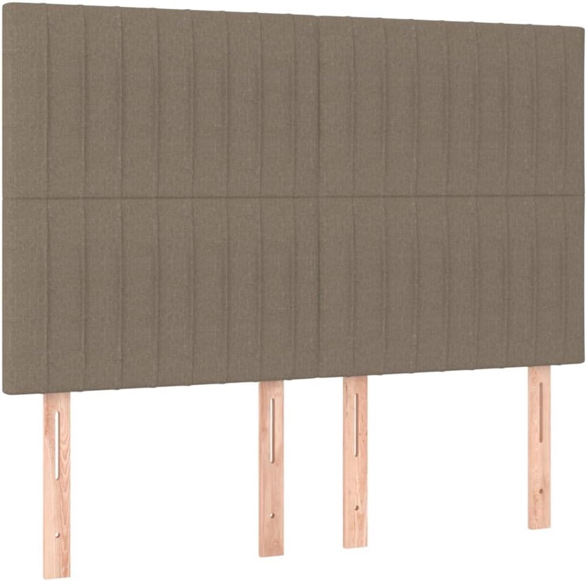 Verstelbaar Hoofdbord Taupe Stof - Comfortabele Plooien voor Elk Bed