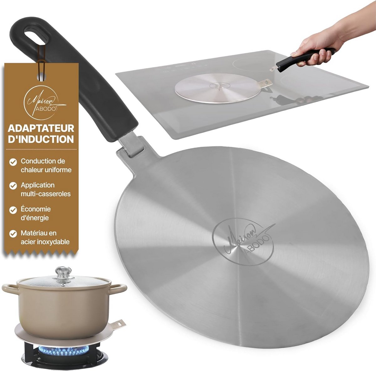 Inductie Adapter voor Kookplaat - Geschikt voor Alle Pannen