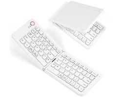 Ynkkvre - Toetsenbord – Bluetooth Toetsenbord – Reis Toetsenbord – Opvouwbaar Toetsenbord – Ultradun – Schaarmechanisme – QWERTZ – USB-C snelladen - Wit