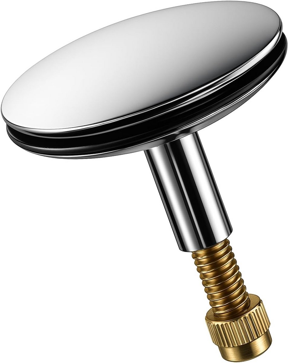 Universele Badstop & Wastafelstop 43mm - Verstelbare Afvoerplug voor Bad, Wastafel en Keuken - Zilver