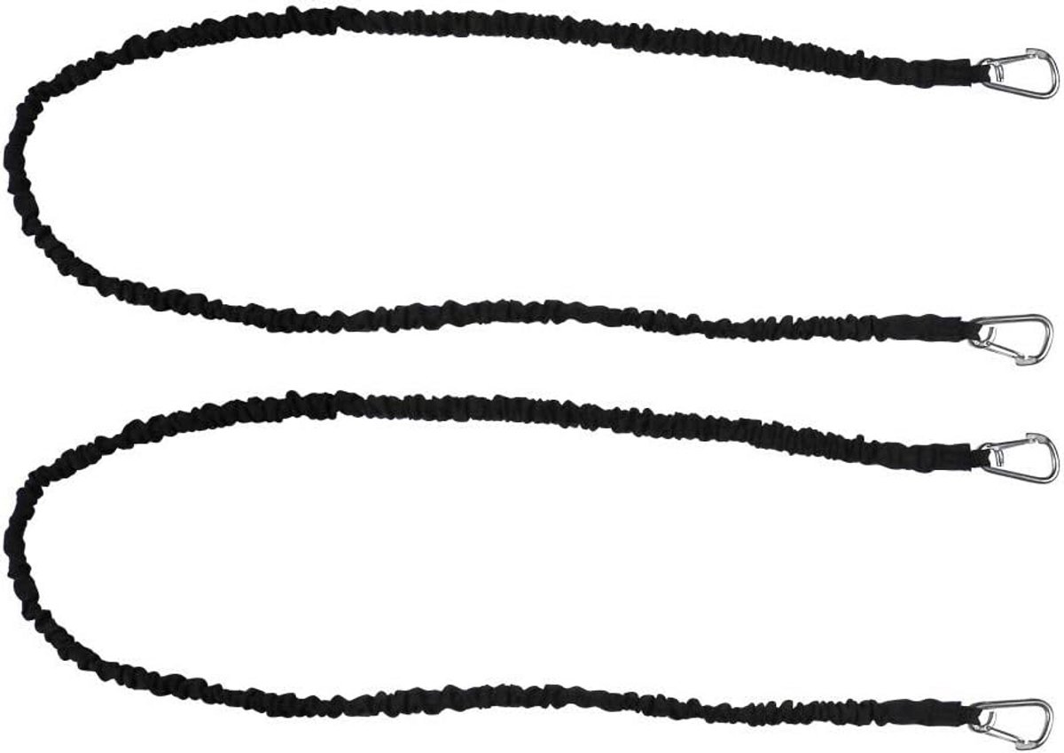 Zeer Sterke Bungee Koord met Haken - 2 Stuks - 72 Inch - Zwart - Voor Boot en Opslag