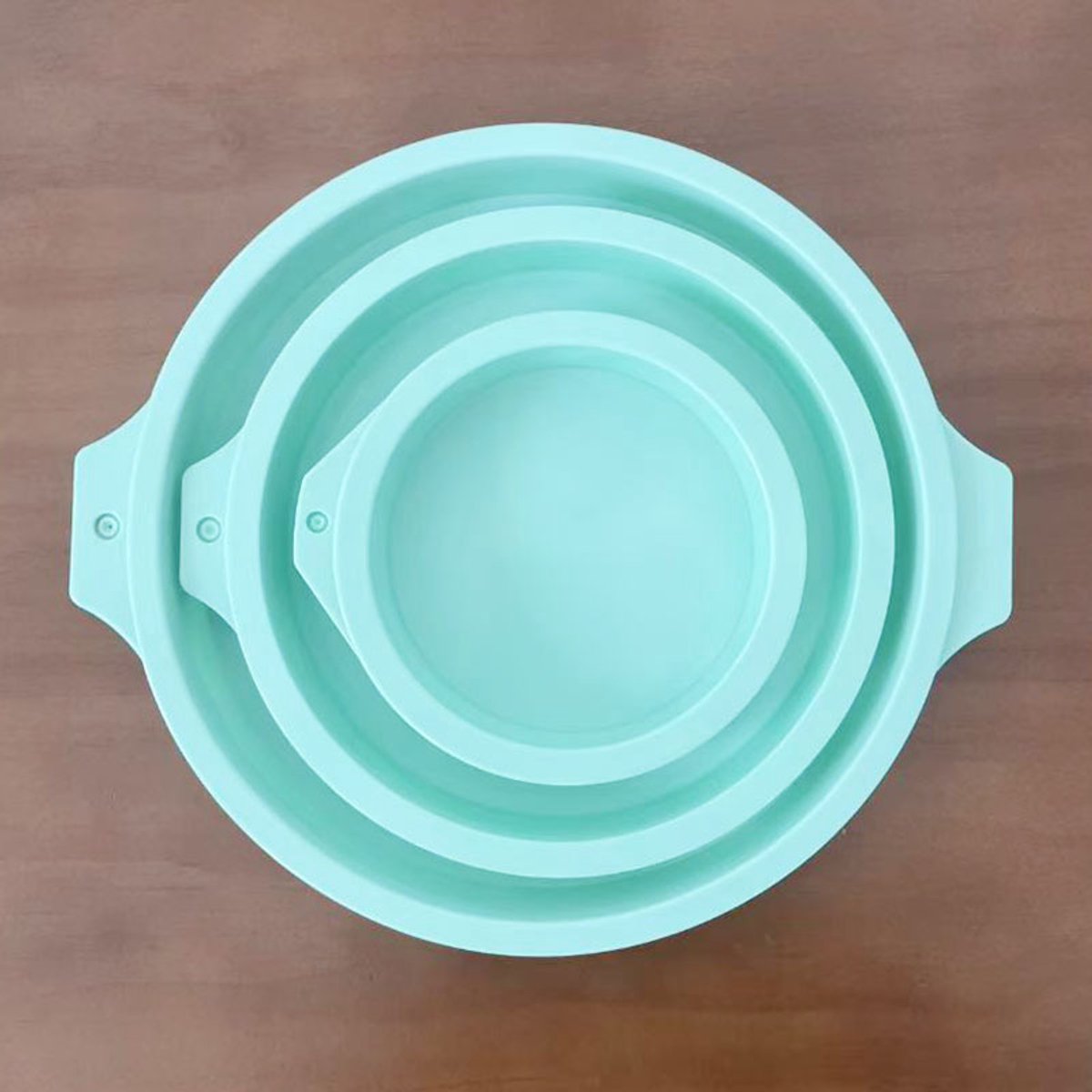 Ronde taartvormenset van 6 stuks, 4/6/8 inch - Groen