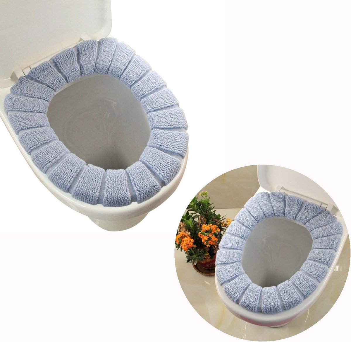 Zachte Dikkere Warmer Rekbare Wasbare Toilet Seat Cover Pad