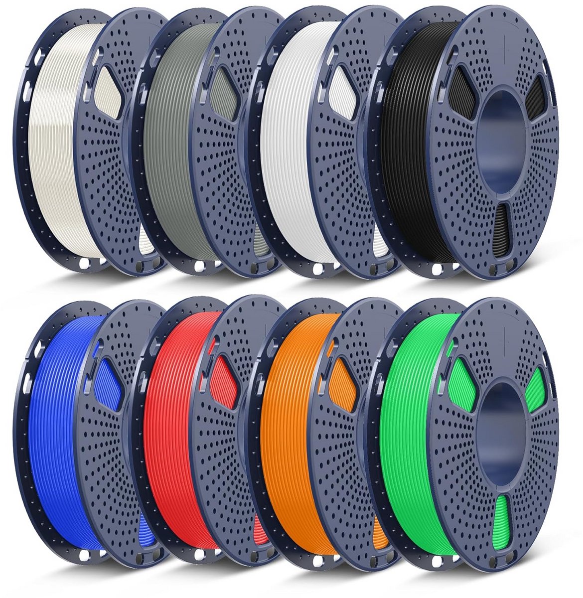Veelkleurig PLA Filament voor 3D-printer - 1,75 mm, 2 kg, 8 Kleuren