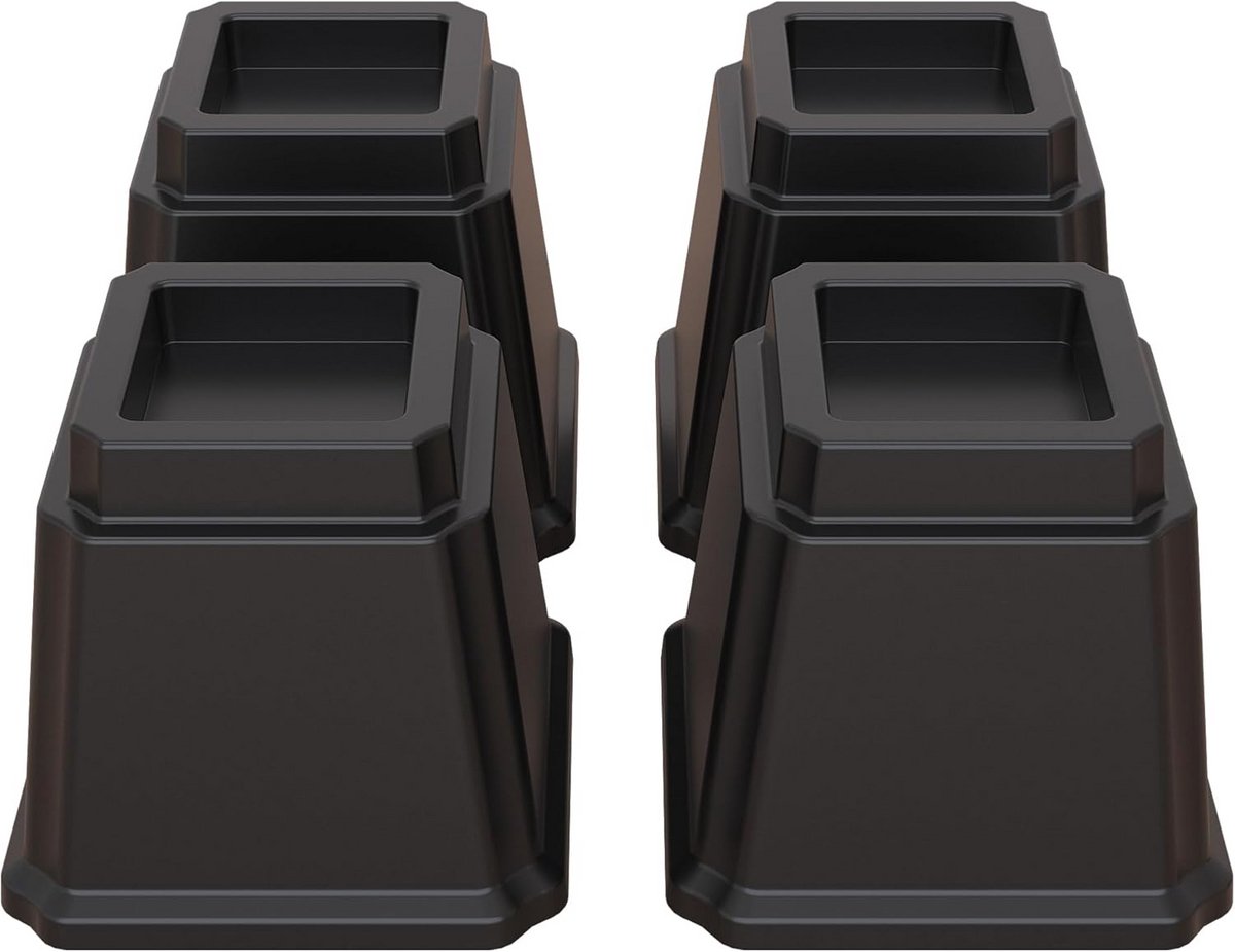 Zware meubelverhogers 10 cm voor banken, stoelen en tafels - set van 4 stuks, zwart