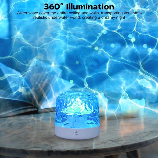Ocean Wave Galaxy Projector - 16 Kleuren Sensorisch Nachtlampje voor Kinderen van Merkloos — afbeelding 5