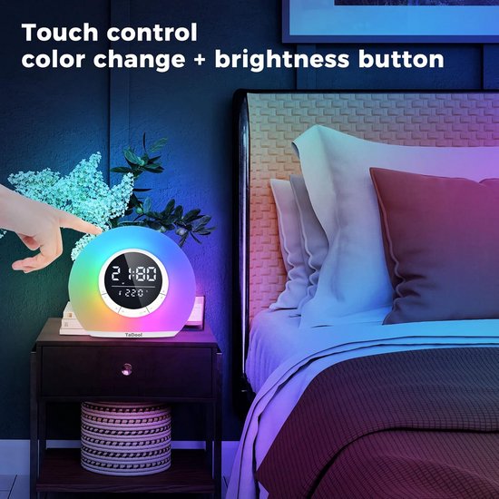Zonsopgang Alarm Klok met Bluetooth Speaker - Nachtlampje en Slaaptrainer van LUVION — afbeelding 4
