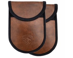 2 Pack - RFID Autosleutel Anti-diefstal Beschermhoes voor Keyless Entry Go Auto's - Dubbele laag RFID Leder look - Bruin - Auto Sleutel Accessoires gadgets