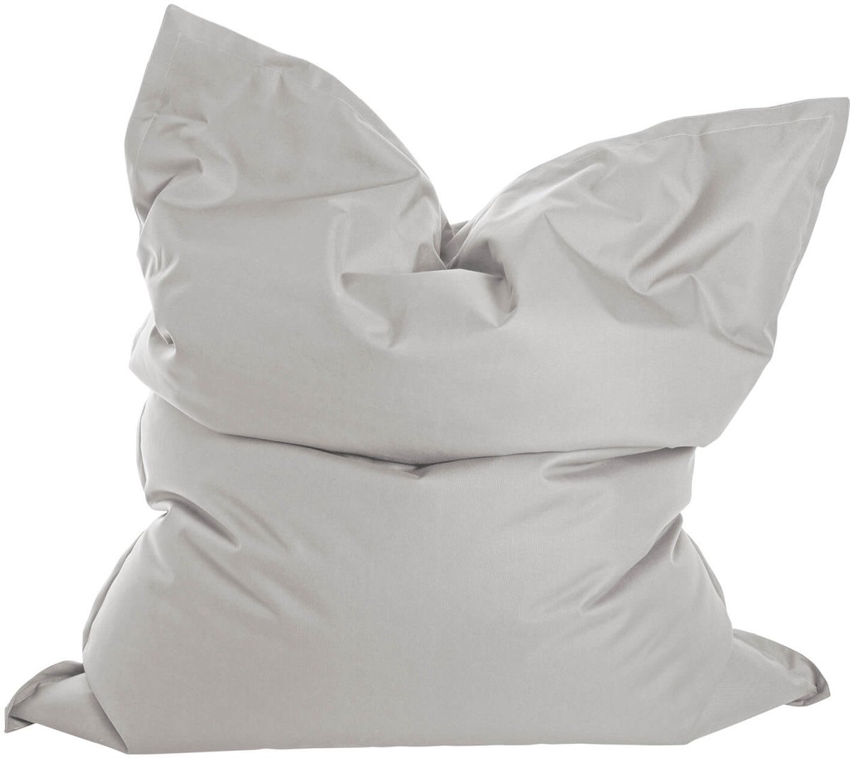 mokebo Zitzak Outdoor XXL voor kinderen & volwassenen 'Der Große', Bean Bag, zitkussen, ligkussen of reuze zitzak met vulling, 130x170cm, Grijs