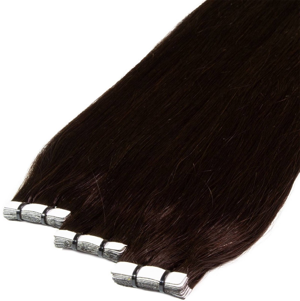 hair2heart Premium Tape Extensions Echt haar glad - 10 tapes 2,5 g 40 cm 5/0 middenbruin