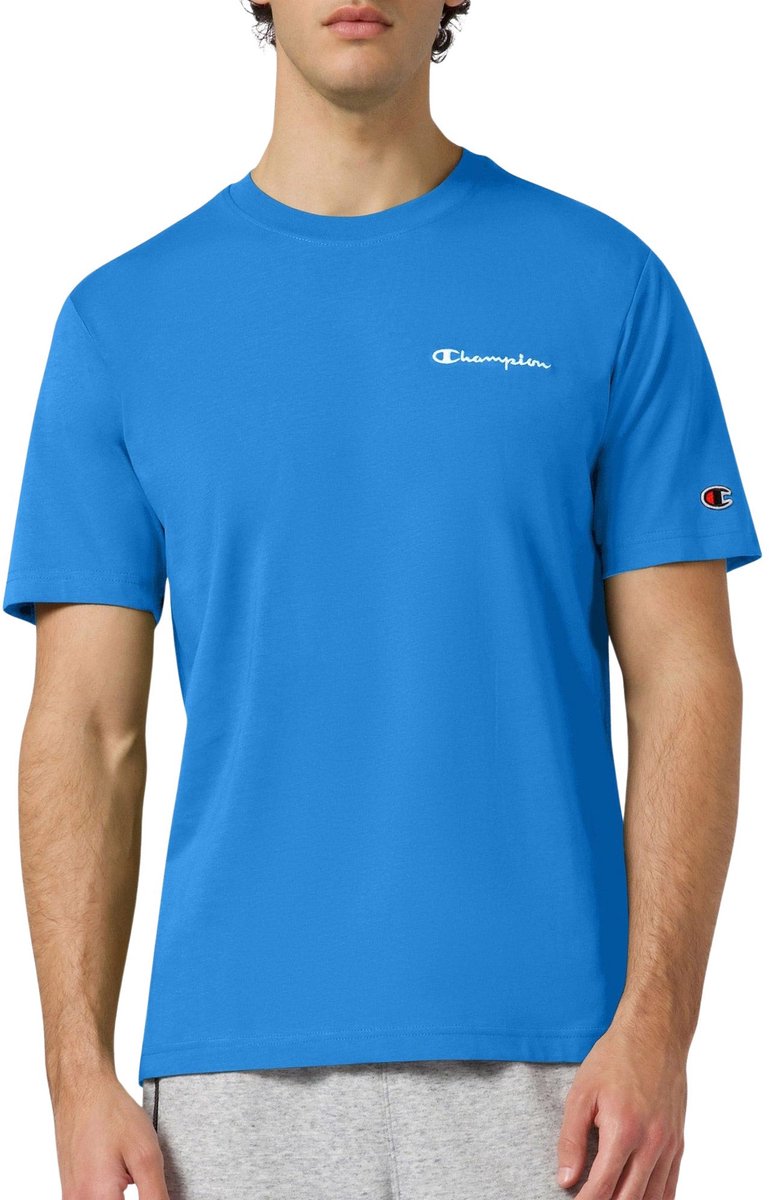 Champion Logo Icons SS Shirt Heren Blauw