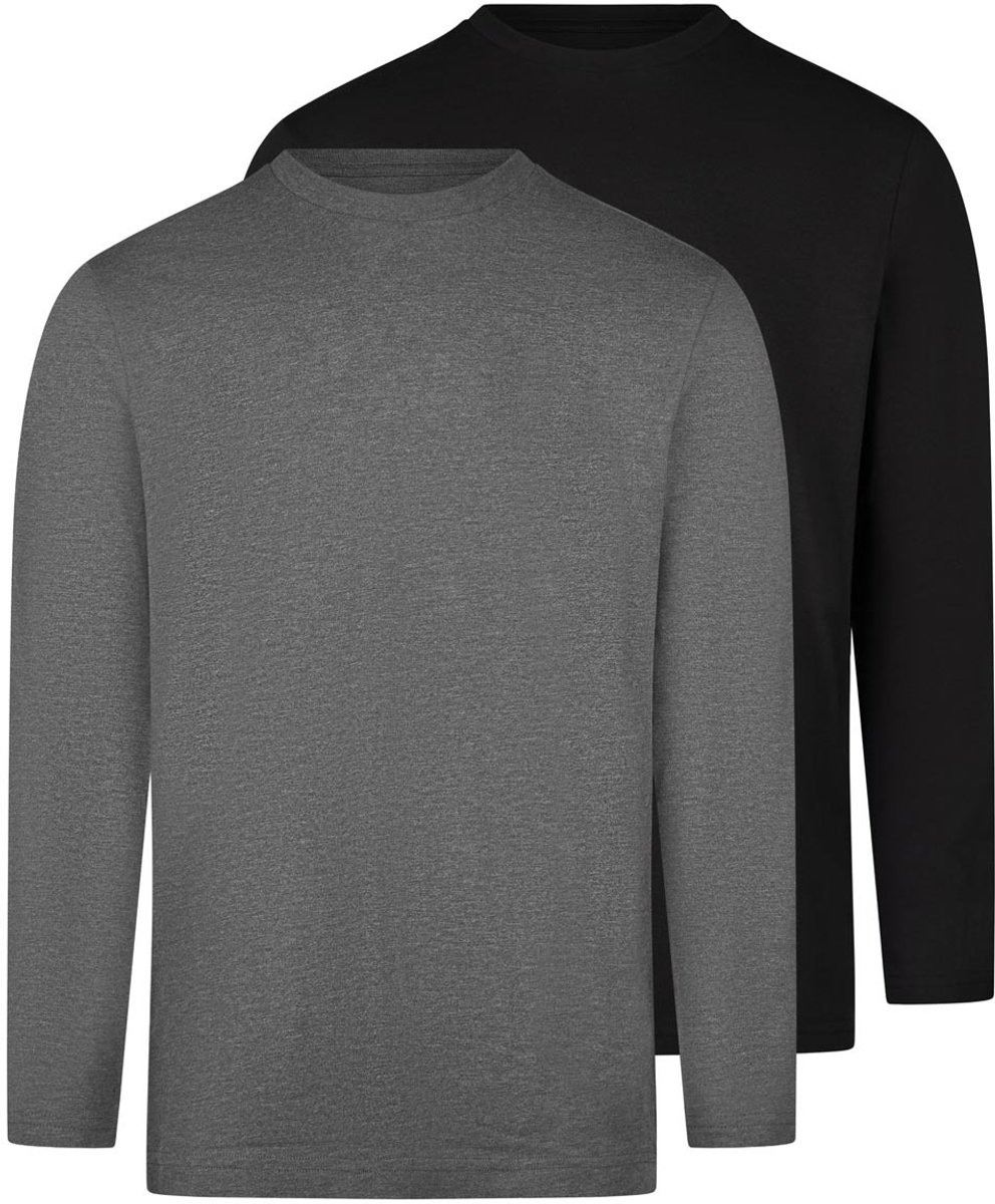 RAGMAN Heren longsleeve 2 pack Basic