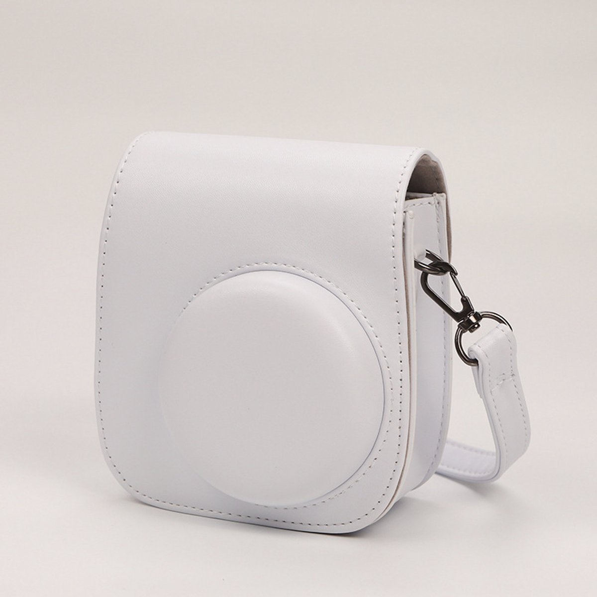geschikt voor de Fujifilm Instax Mini 12, met verstelbare schouderriem, wit.