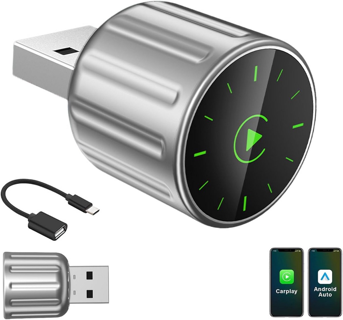 Draadloze CarPlay en Android Auto Adapter voor Auto - Plug & Play Conversie