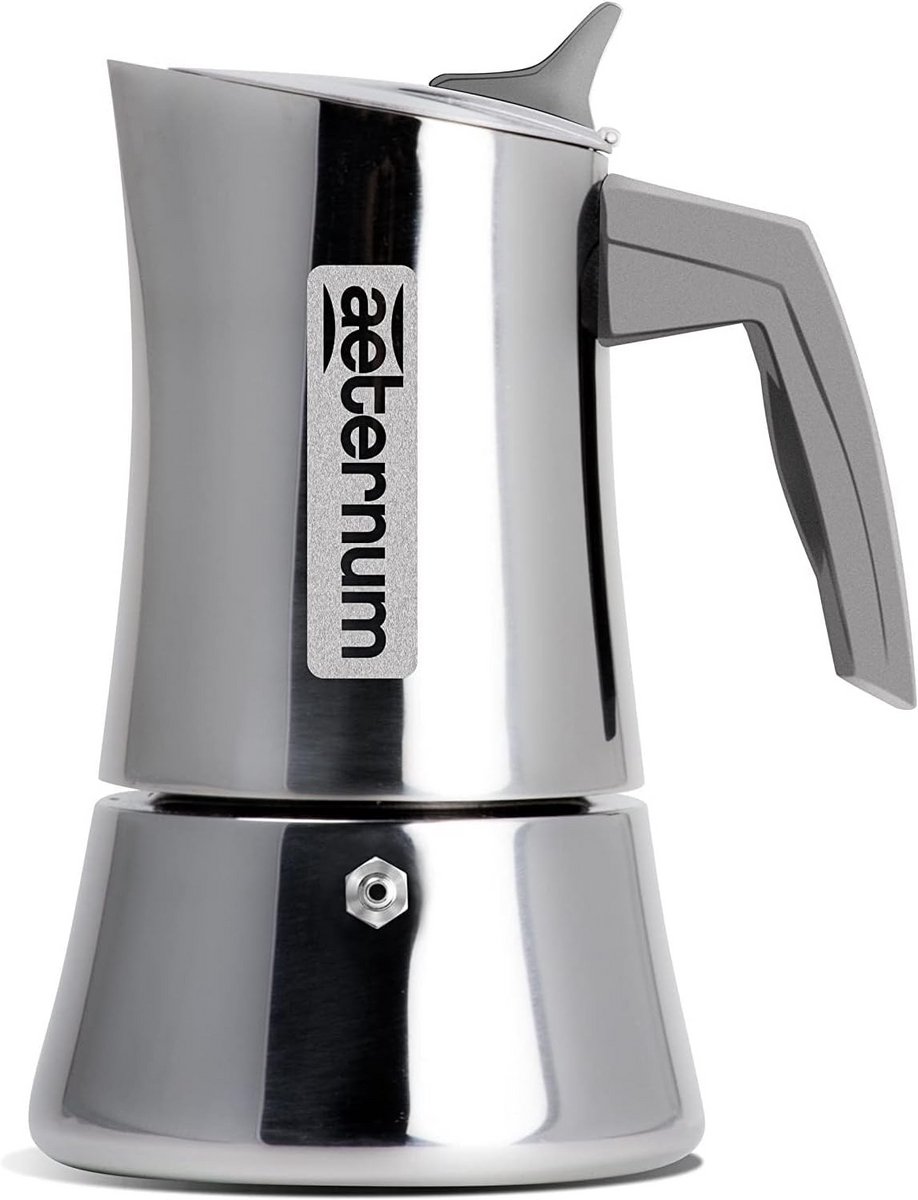 Espressomachine 4 Kopjes RVS Geschikt voor Inductie