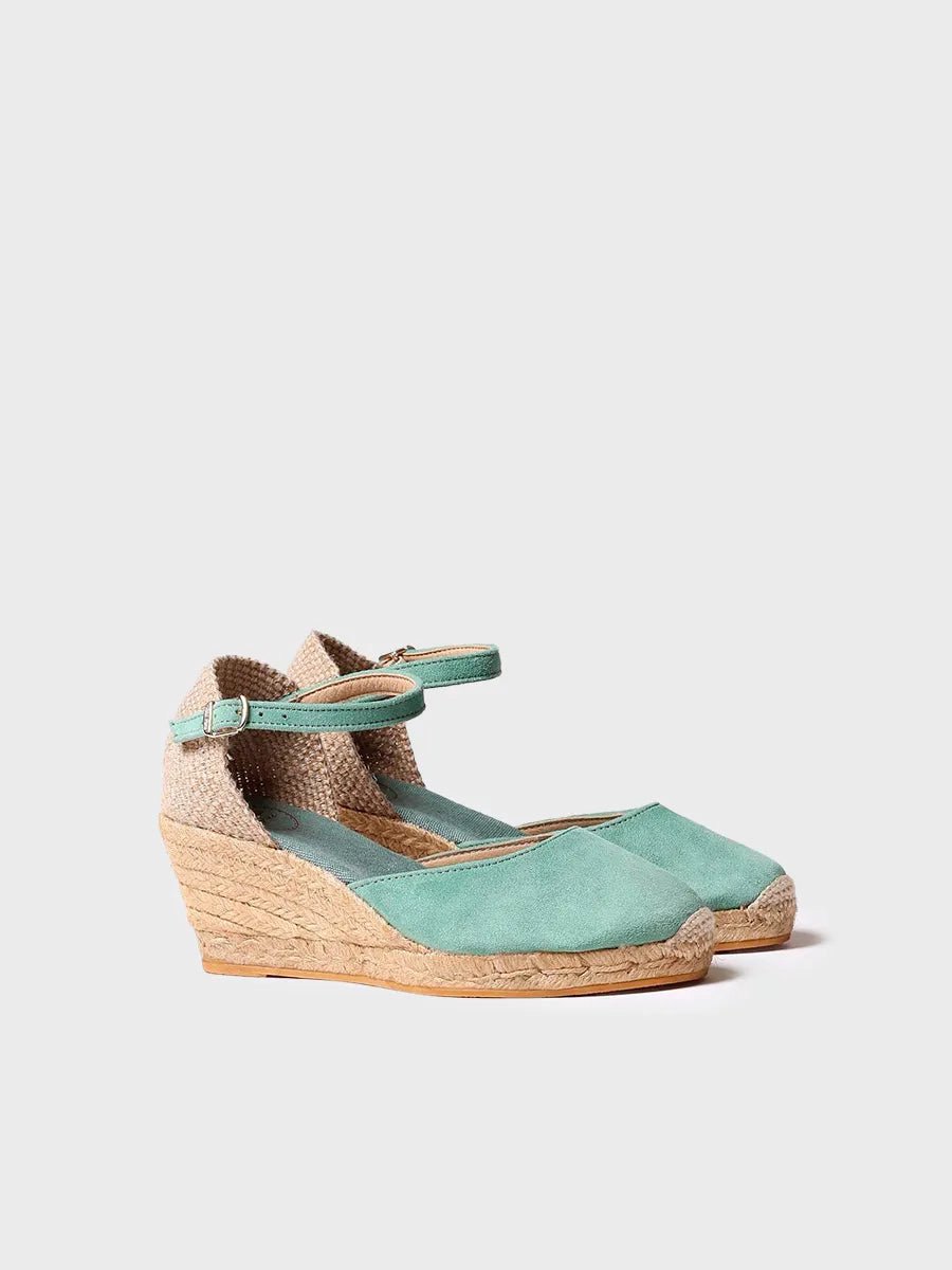 Dames espadrille van gesloten leer | LLORET-5