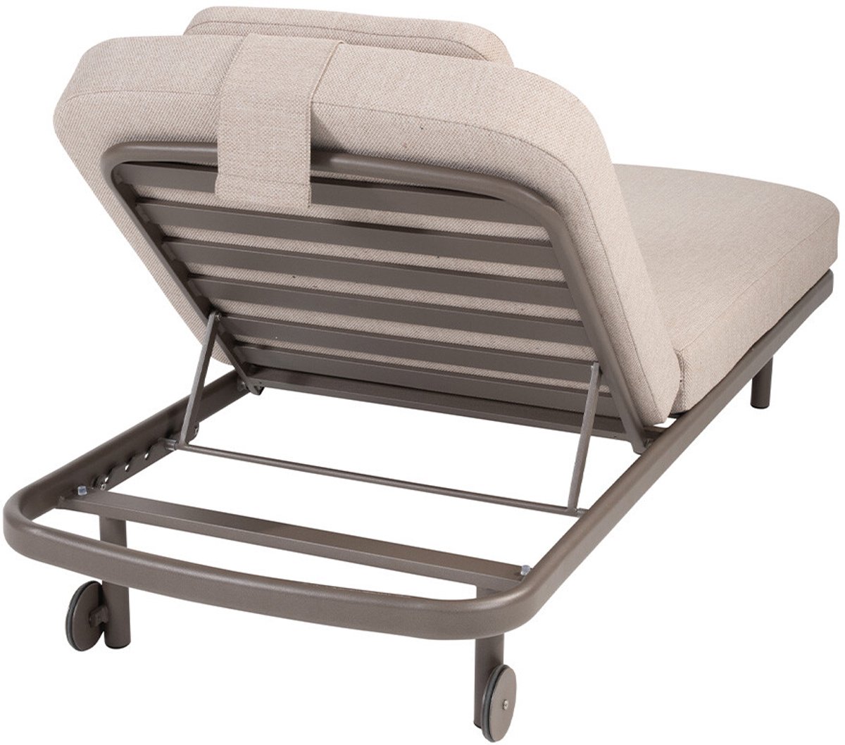 4 Seasons Outdoor Milano bain de soleil avec coussin et appui-tête - terre